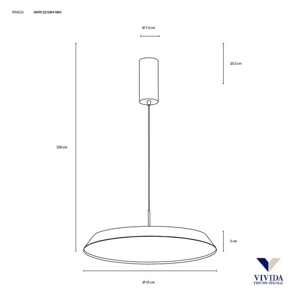 LED-Pendelleuchte Pinco 3000K/4000K dimmbar